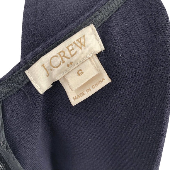 J. Crew Womens Size 6 Ponte Knit Stretch Black Dress Sleeveless Knee Length - Picture 5 of 6